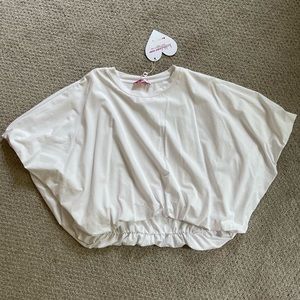 White bubble top t-shirt